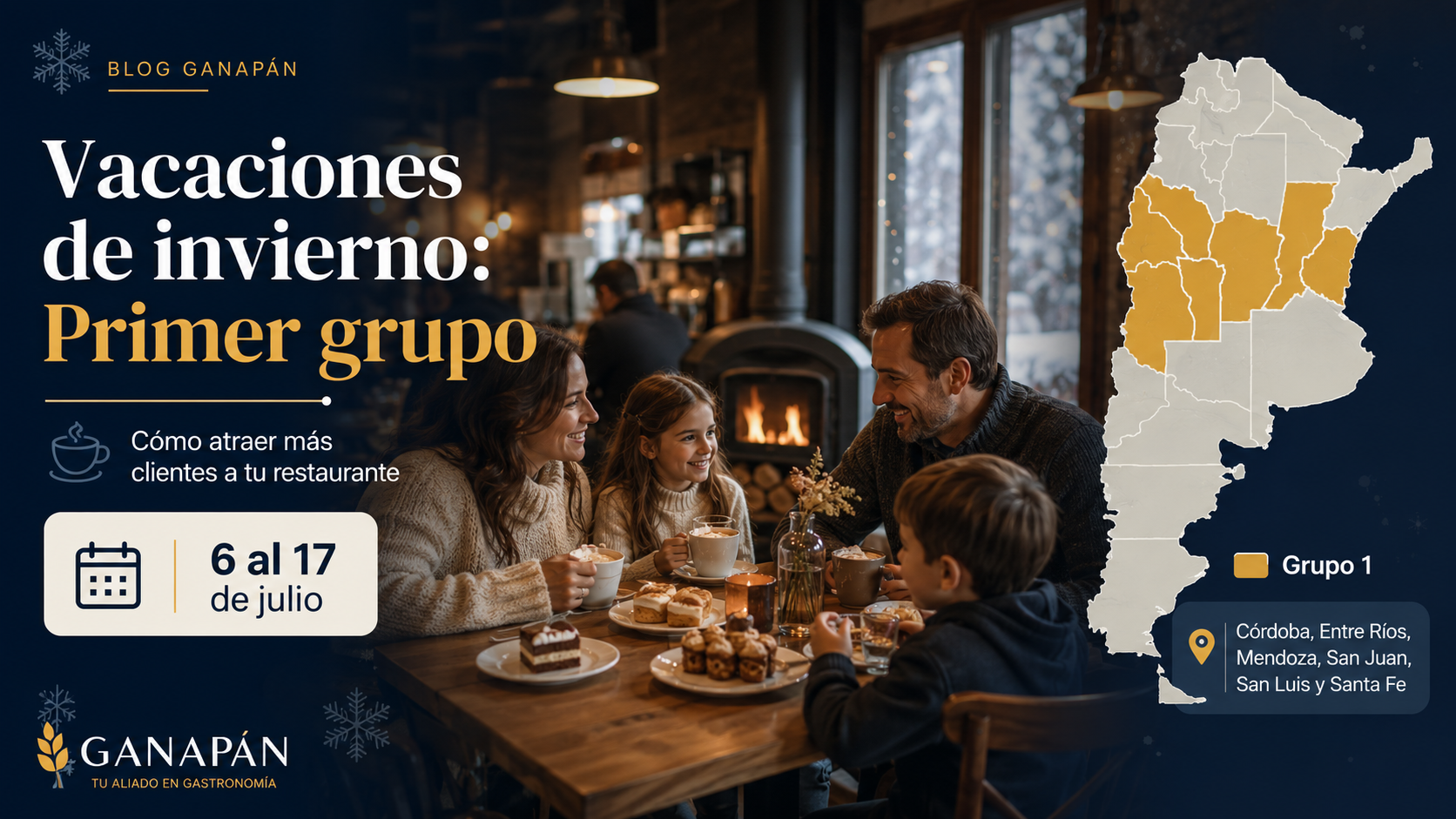 Vacaciones de invierno primer grupo para restaurantes